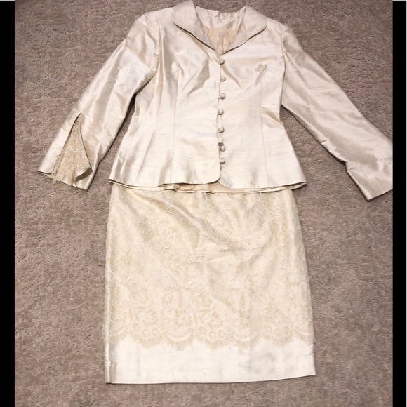 Paule VASSEUR silk Designer dress suit - Picture 2 of 7